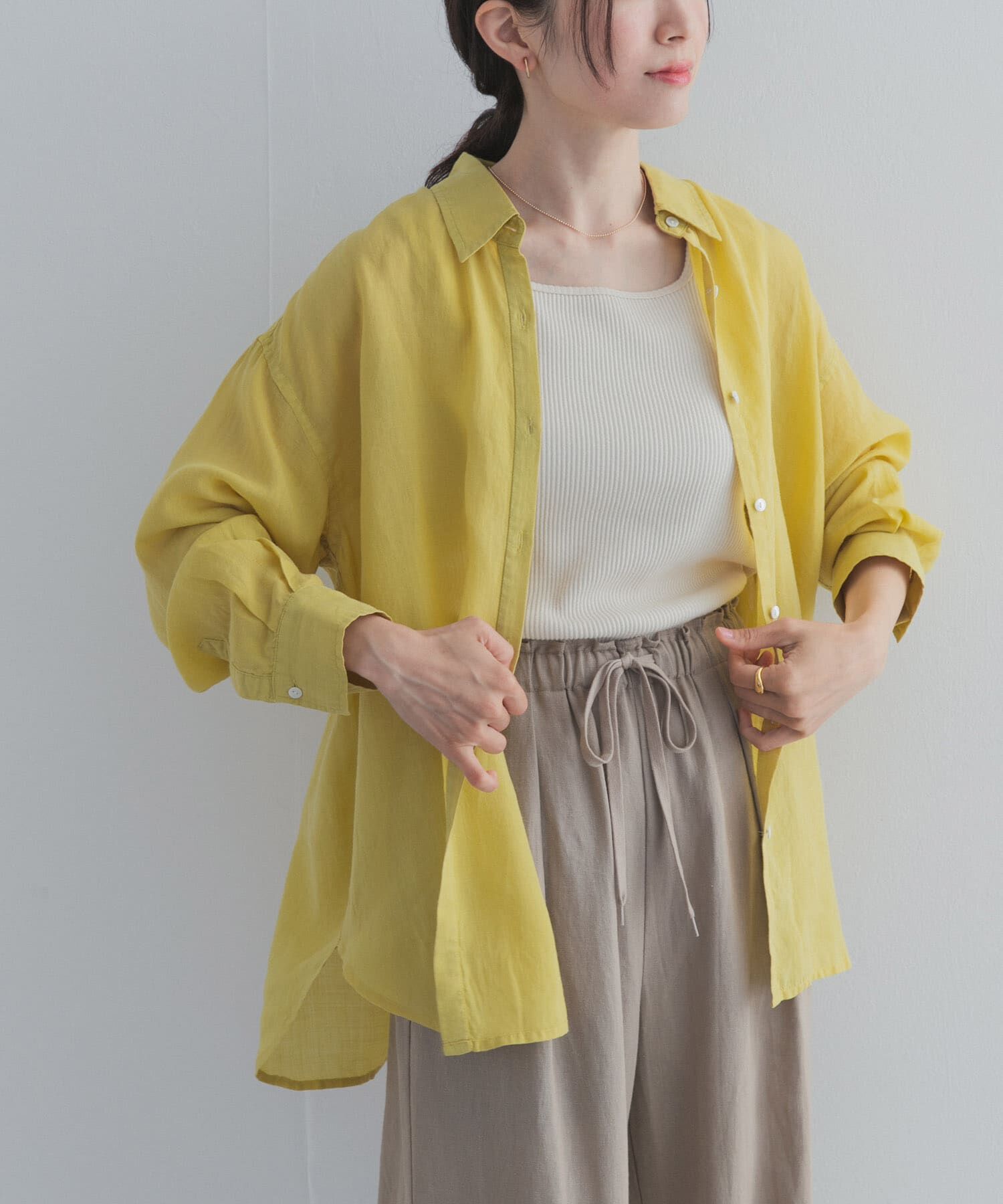 URBAN RESEARCH DOORS「ラミー混ルーズシャツ」|シャツ・ブラウス|