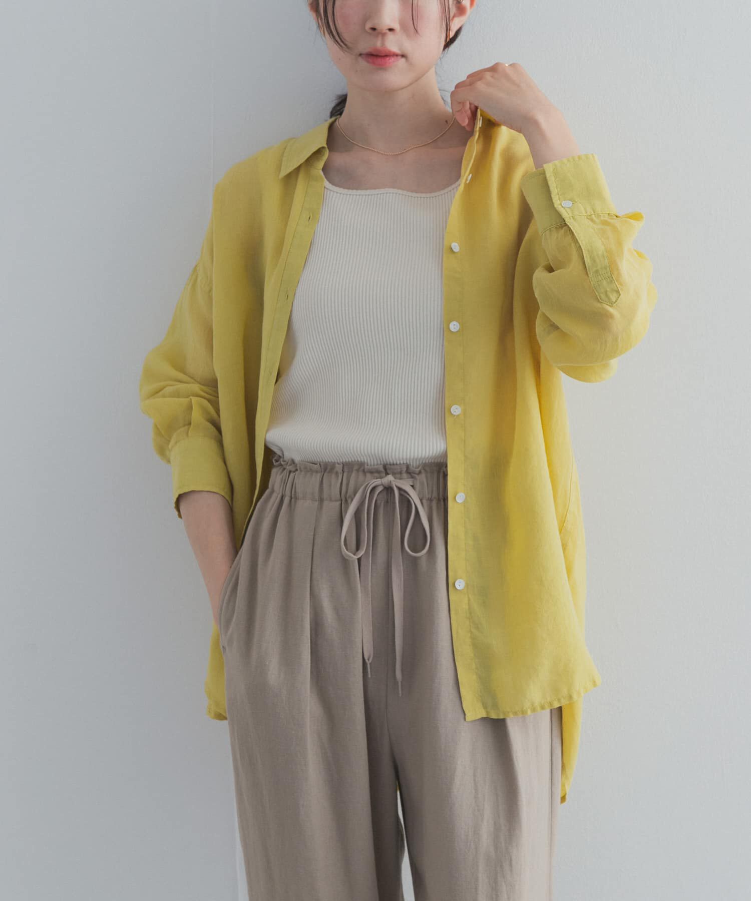 URBAN RESEARCH DOORS「ラミー混ルーズシャツ」|シャツ・ブラウス|