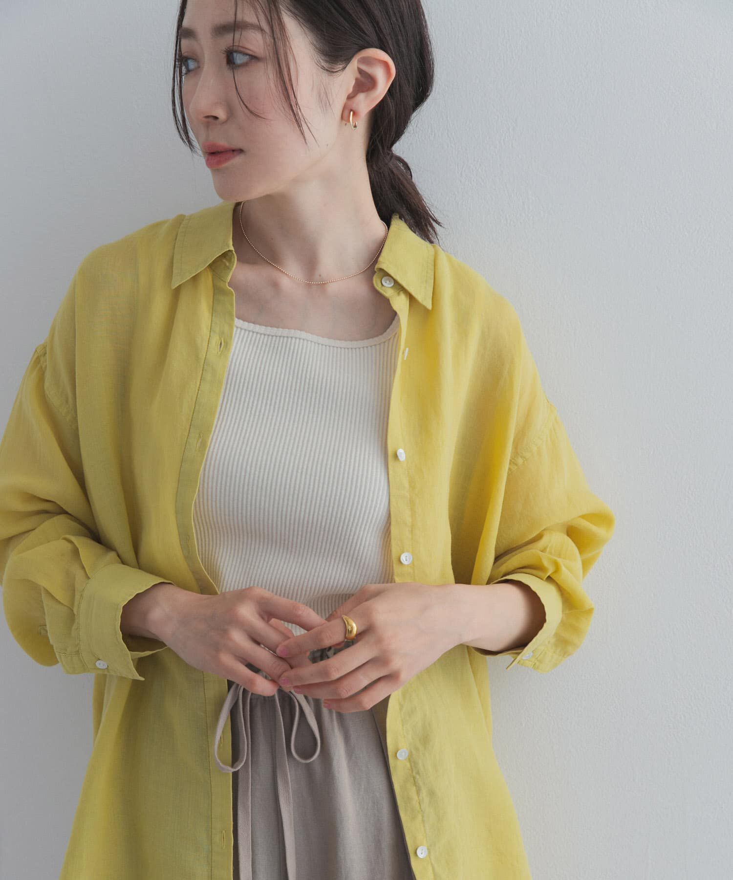URBAN RESEARCH DOORS「ラミー混ルーズシャツ」|シャツ・ブラウス|