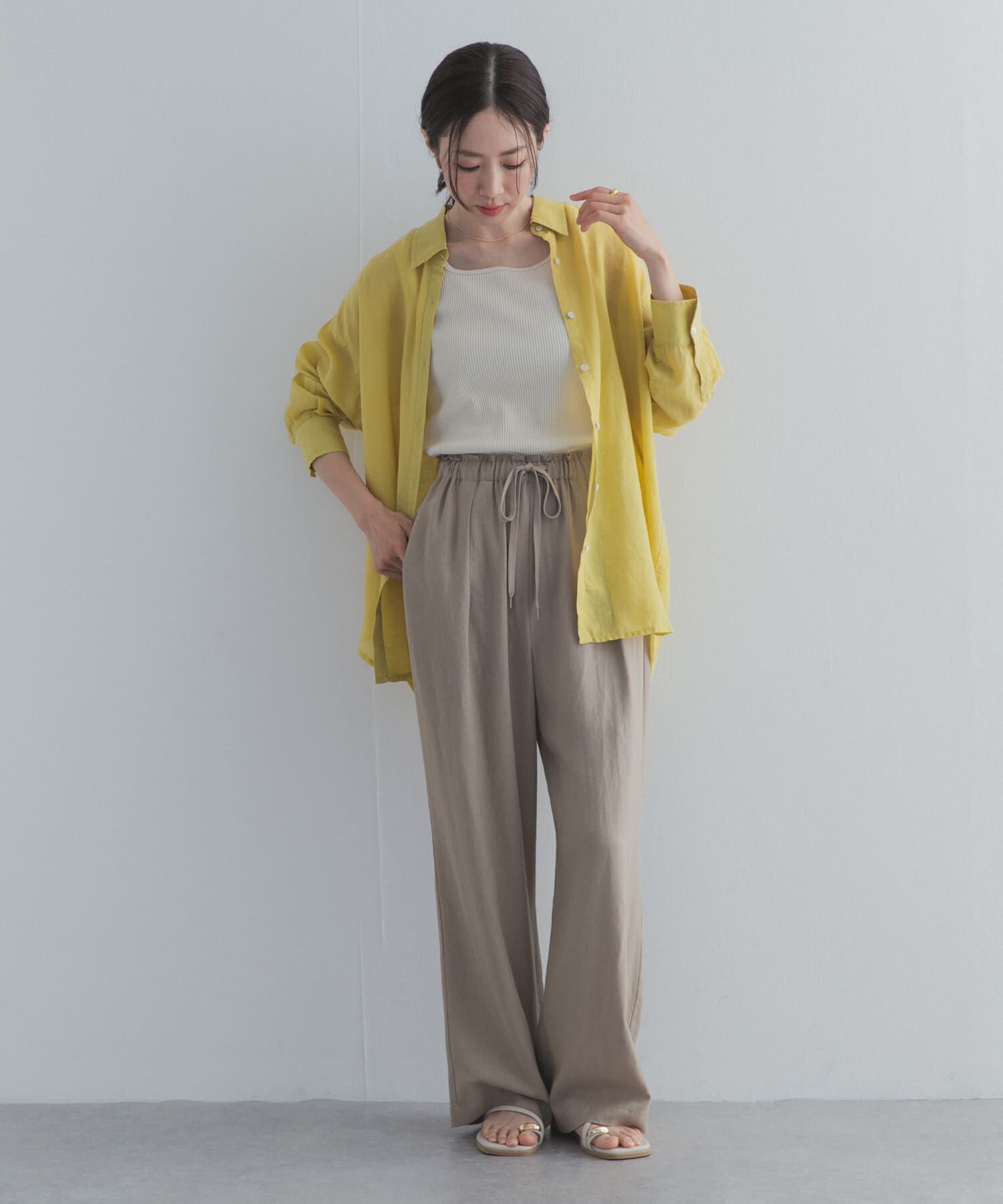URBAN RESEARCH DOORS「ラミー混ルーズシャツ」|シャツ・ブラウス|