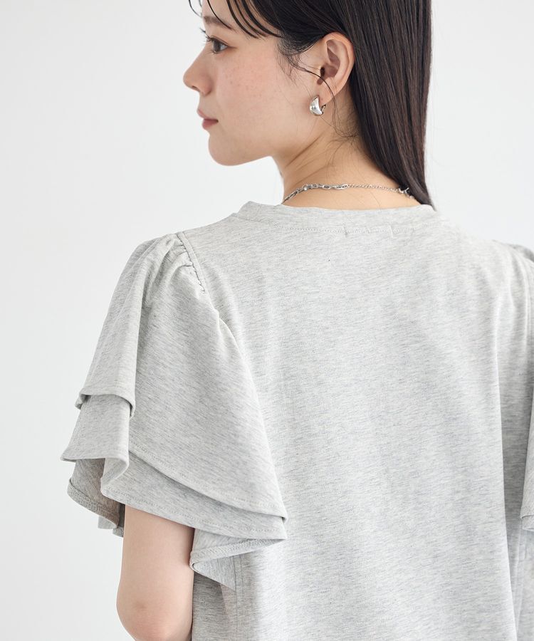 earth music&ecology「フリルスリーブプルオーバー」|Tシャツ・カットソー|