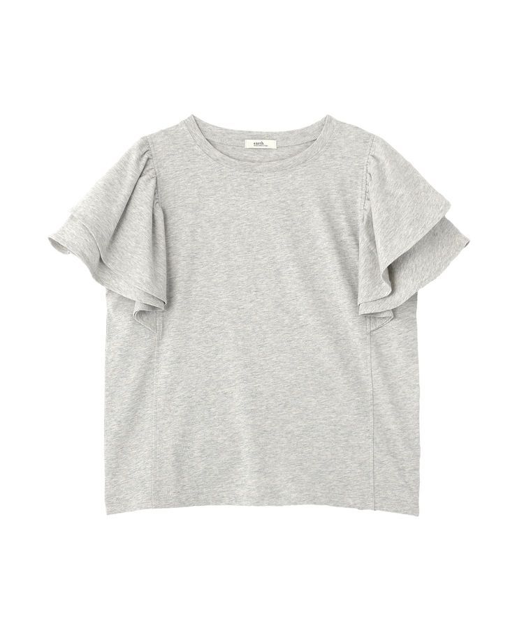earth music&ecology「フリルスリーブプルオーバー」|Tシャツ・カットソー|