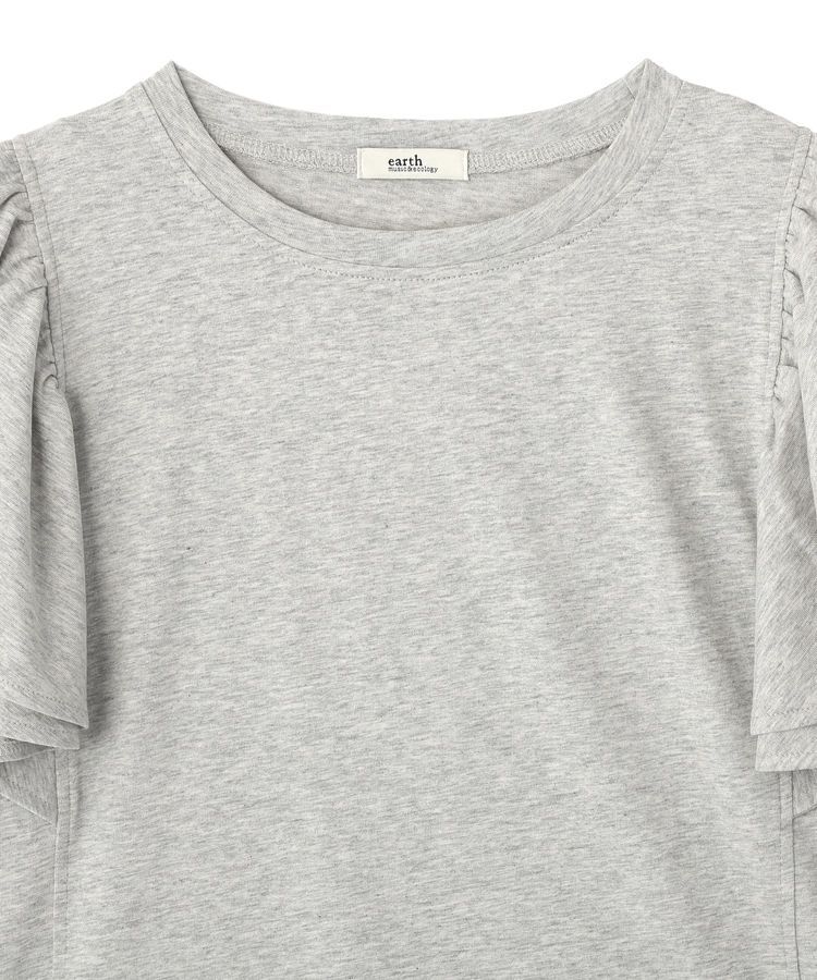 earth music&ecology「フリルスリーブプルオーバー」|Tシャツ・カットソー|
