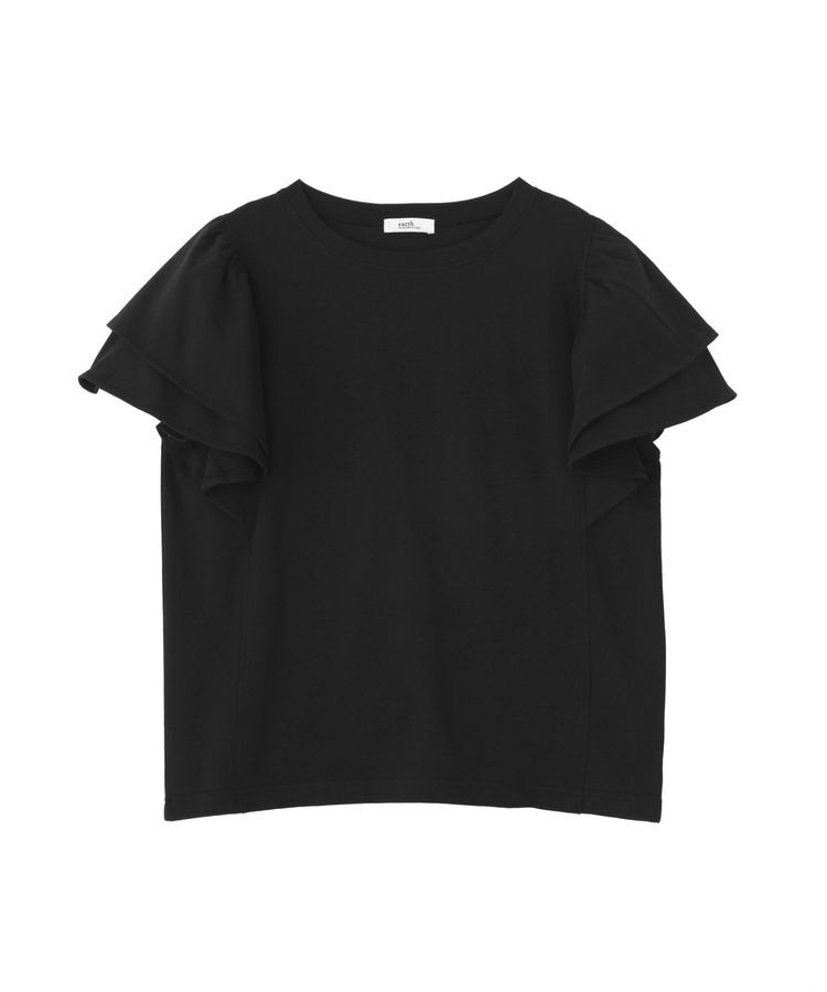 earth music&ecology「フリルスリーブプルオーバー」|Tシャツ・カットソー|