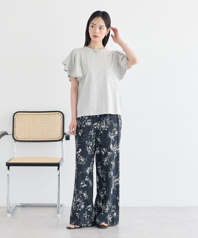 earth music&ecology「フリルスリーブプルオーバー」|Tシャツ・カットソー|