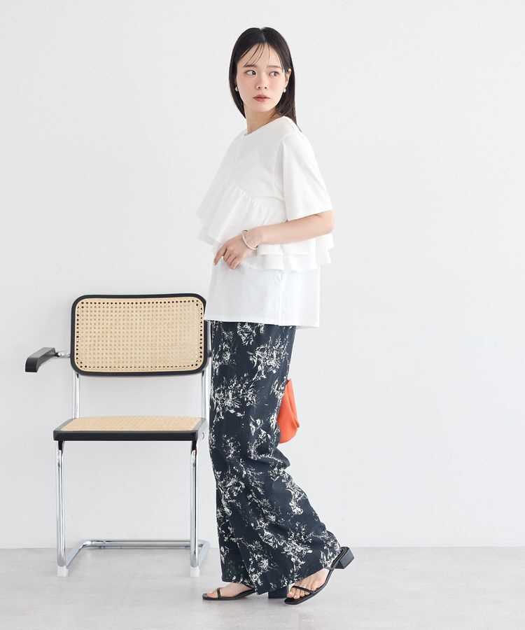 earth music&ecology「【接触冷感】フリルプルオーバー」|Tシャツ・カットソー|