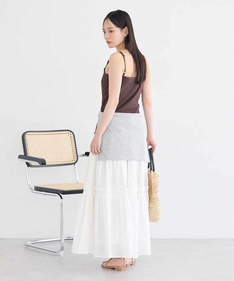 earth music&ecology「【接触冷感・抗菌防臭】カップ付レースキャミソール」|インナー|