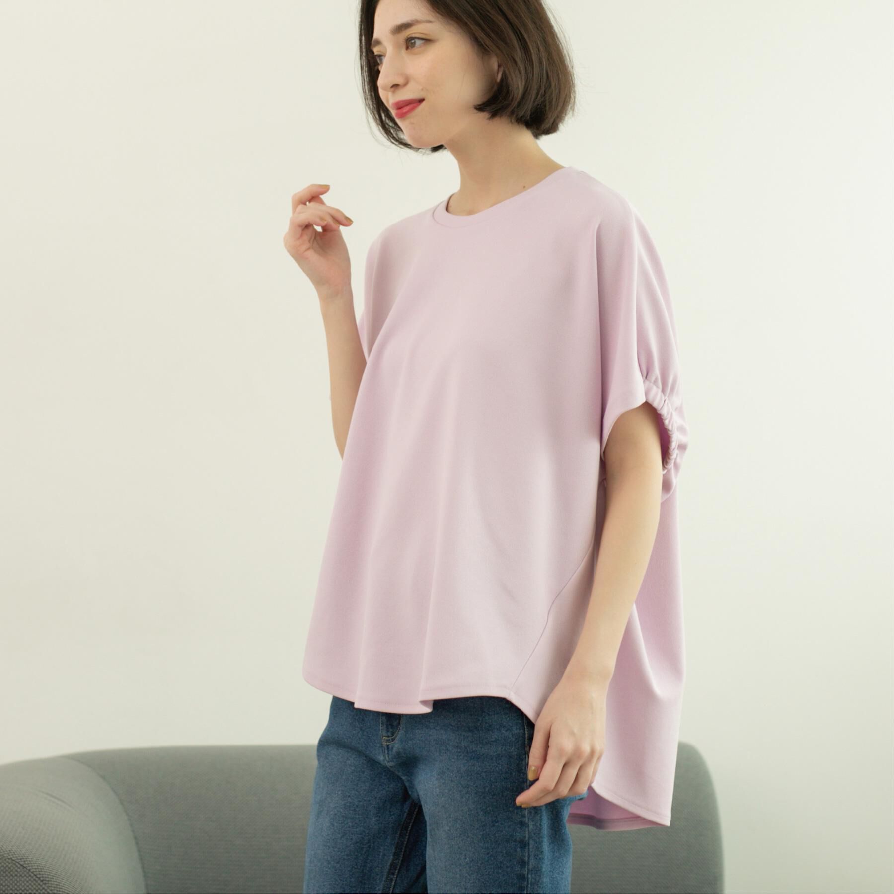 OPAQUE.CLIP「リラクシードルマンスリーブトップス【UV／吸水速乾／洗濯機洗い可】」|Tシャツ・カットソー|