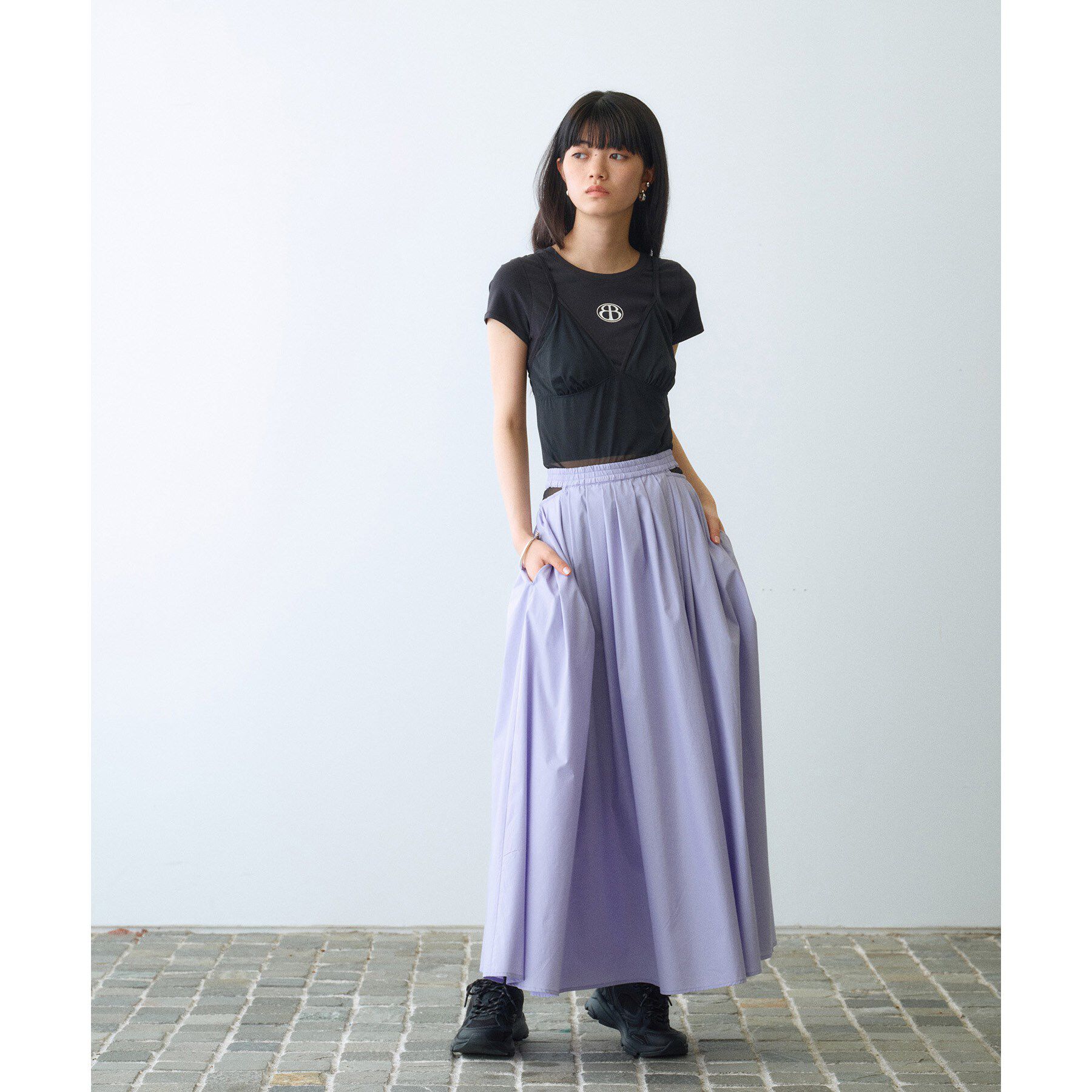 CODE A「Organic Basics｜Mesh cami」|キャミソール|