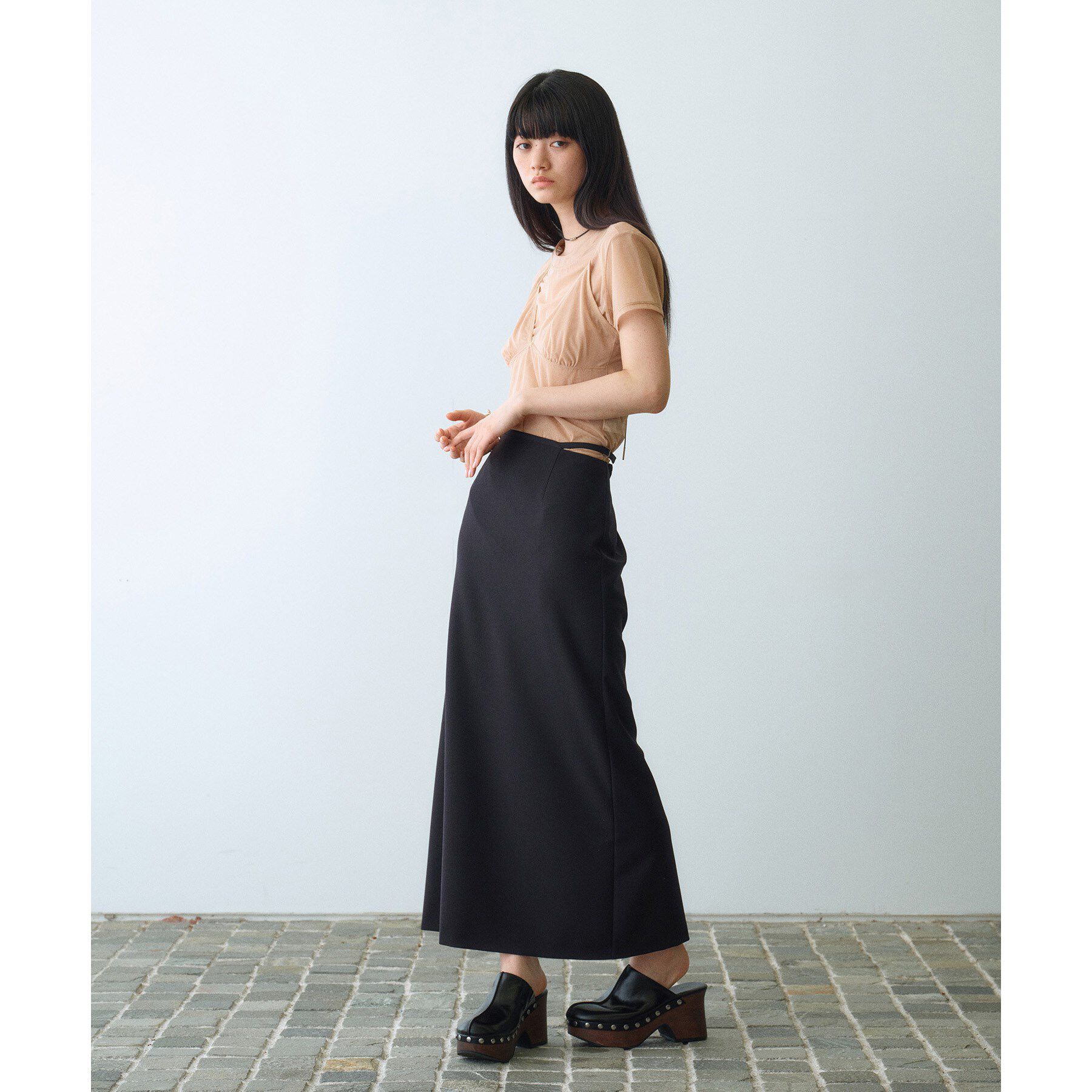CODE A「Organic Basics｜Mesh cami」|キャミソール|