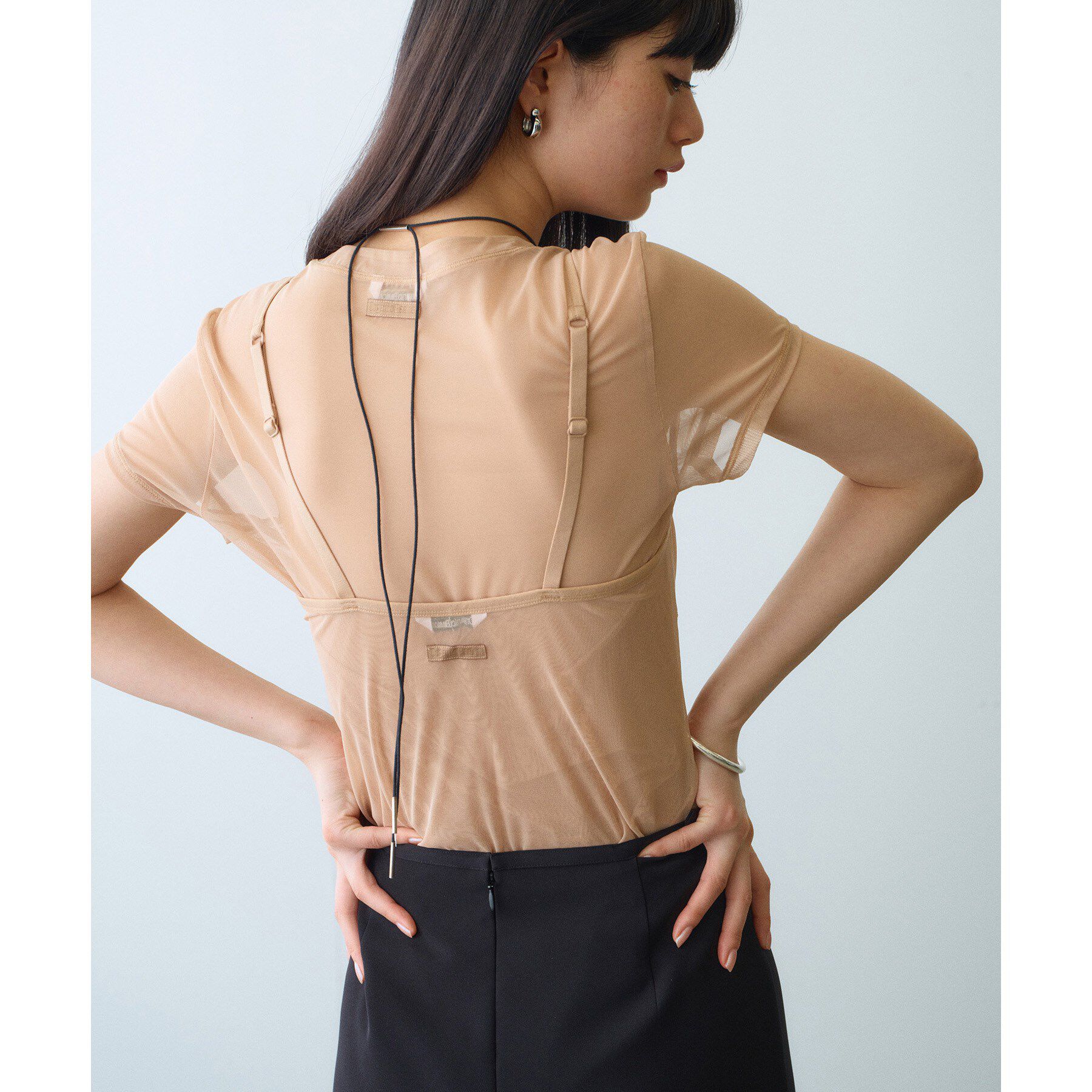 CODE A「Organic Basics｜Mesh cami」|キャミソール|