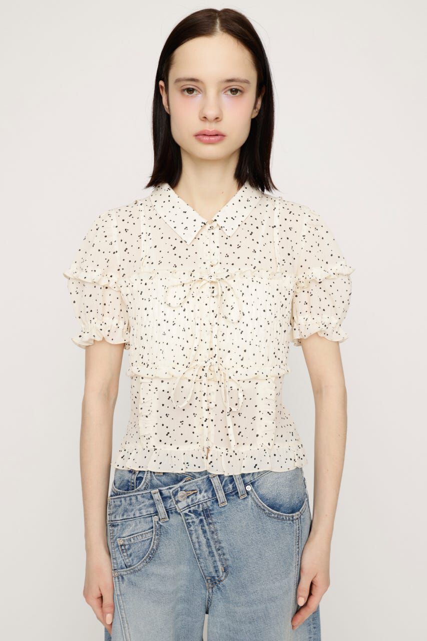 SLY「TINY DOTS FRILL ブラウス」|シャツ・ブラウス|
