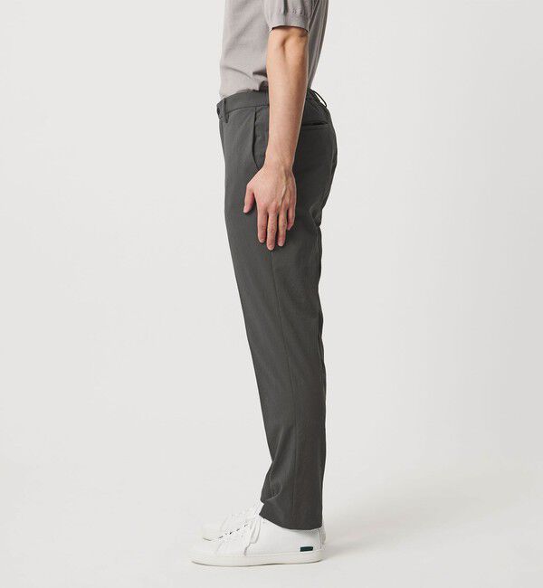 UNITED ARROWS「ドビー ノープリーツ テーパード パンツ UA COZY　ウォッシャブル　タテヨコストレッチ　防しわ　撥水」|スラックス|