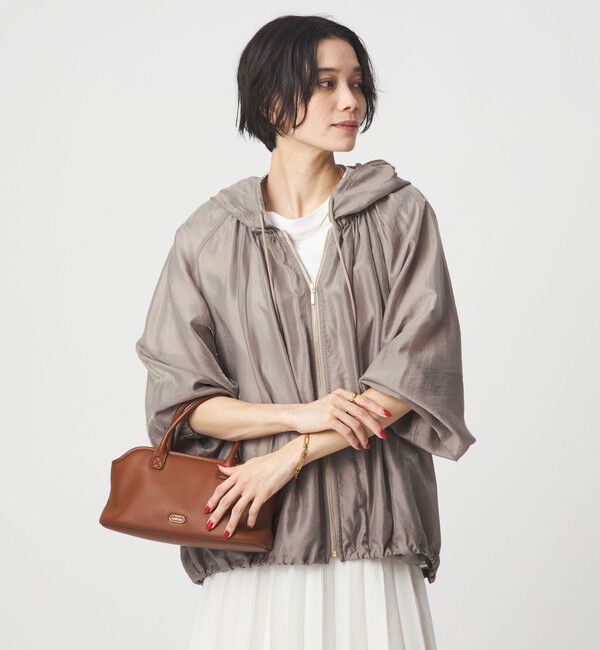 UNITED ARROWS green label relaxing「シアー ギャザー フード ブルゾン」|ブルゾン・スタジャン|BEIGE