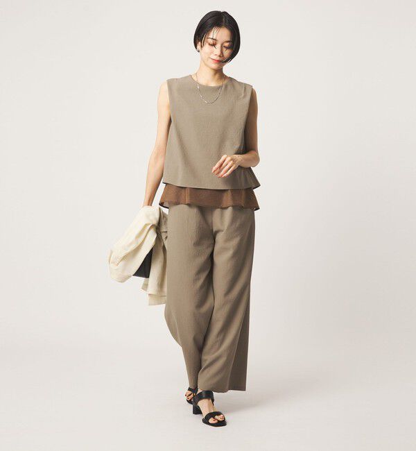 UNITED ARROWS green label relaxing「【結論シリーズ】ダブルフレアオールインワン［size SHORT/TALLあり］」|オールインワン|