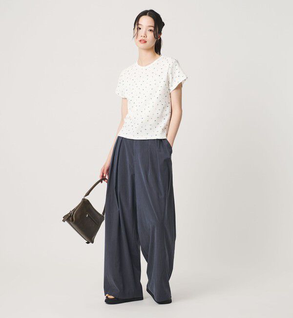BEAUTY&YOUTH UNITED ARROWS「フラワー ワッフル ショートスリーブTシャツ」|Tシャツ・カットソー|