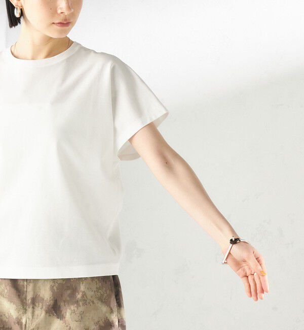 SHIPS for women「《一部追加予約》〈接触冷感〉ポンチ ドルマン TEE」|Tシャツ・カットソー|