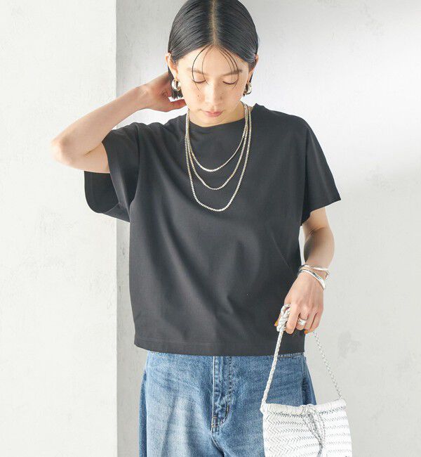 SHIPS for women「《一部追加予約》〈接触冷感〉ポンチ ドルマン TEE」|Tシャツ・カットソー|