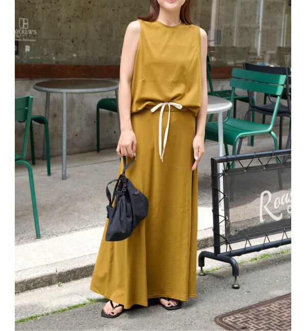 OUTDOOR PRODUCTS Usual Things「ストレッチジャージールーズノースリ セットアップ対応」|Tシャツ・カットソー|