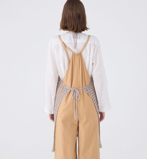 MACPHEE「メタリッククロシェ エプロンワンピース」|その他|