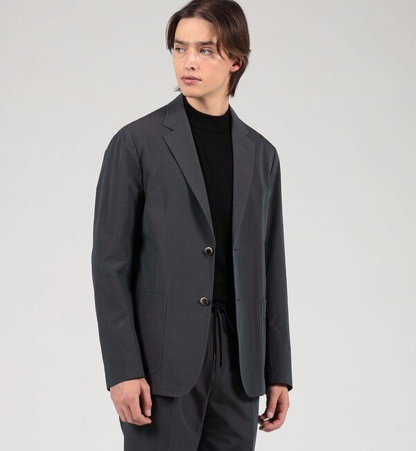 TOMORROWLAND MENS「コットンナイロンシャンブレー シングルブレステッド 2Bジャケット FABRICA」|テーラードジャケット|
