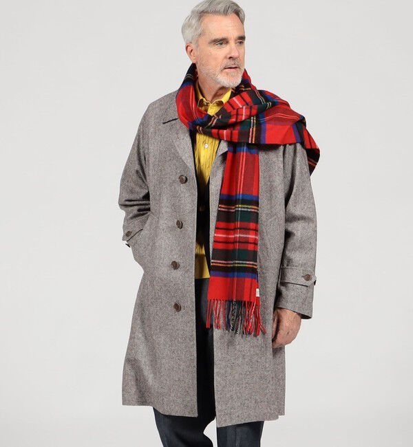TOMORROWLAND MENS「【別注】De Petrillo  ウールシルクナイロン バルカラーコート」|ステンカラーコート|