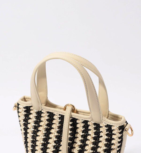 TOMORROWLAND GOODS「Atelier TOMORROWLAND LOTUS STRIPE ハンドバッグ　」|かごバッグ|
