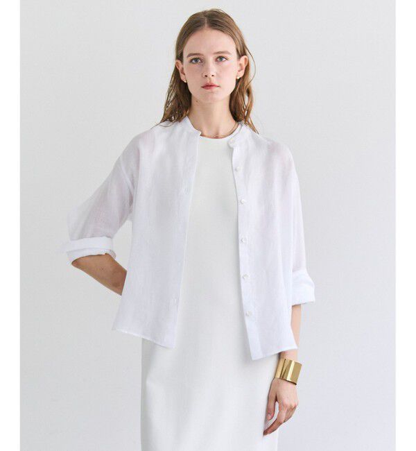BEIGE,「HALITE / リネンシアー オーバーサイズシャツ」|シャツ・ブラウス|White