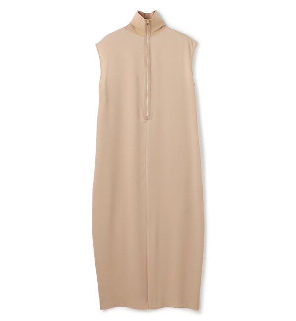 BEIGE,「FLEUR / 異素材ネック ロングワンピース」|ワンピース|