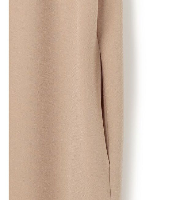 BEIGE,「FLEUR / 異素材ネック ロングワンピース」|ワンピース|