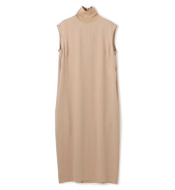 BEIGE,「FLEUR / 異素材ネック ロングワンピース」|ワンピース|