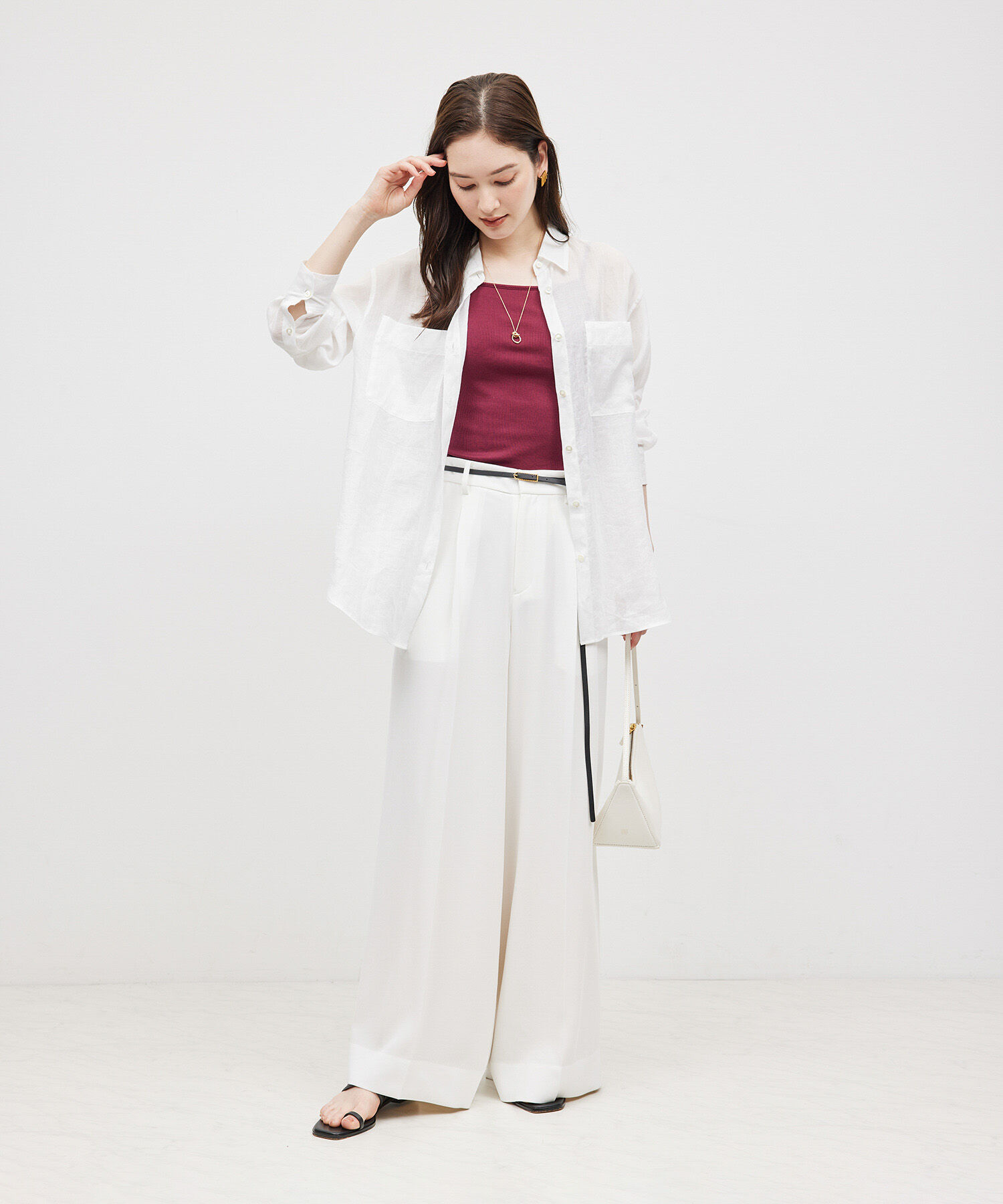 ROPE「【洗える】ロイヤルラミーレギュラーシャツ【雑誌/メディア掲載】」|シャツ・ブラウス|