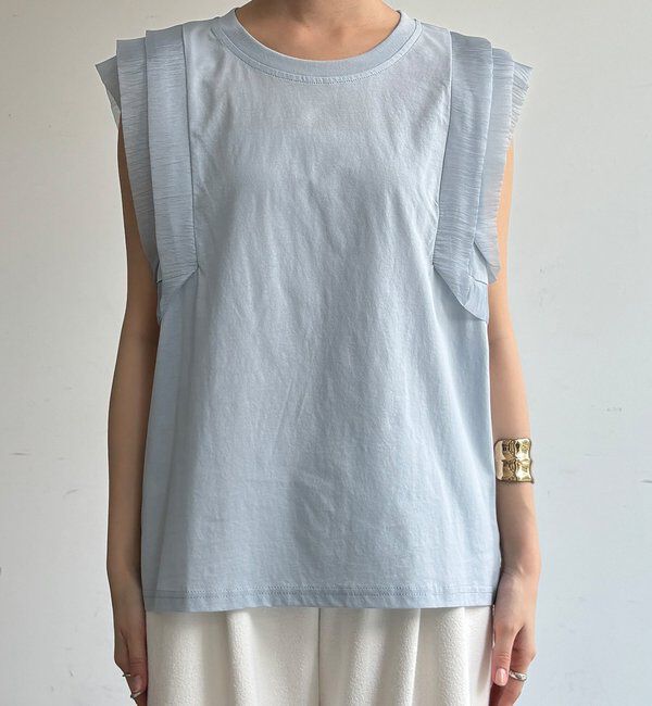  「【WEB限定】ショルダーフリルトップス」|Tシャツ・カットソー|