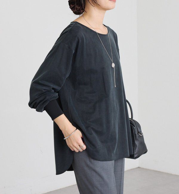  「【しなやかなドレープ感が上品な印象に】キュプラカットプルオーバー」|Tシャツ・カットソー|