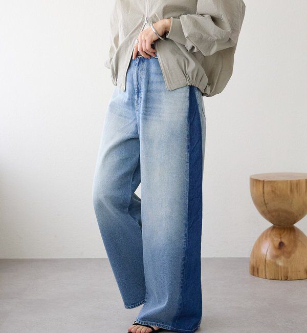  「【エッジを効かせたデザイン】ラインバギーデニム」|デニム|