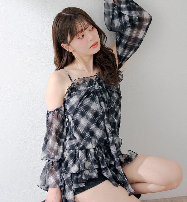  「ドロップデザインオフショルチュニック」|シャツ・ブラウス|