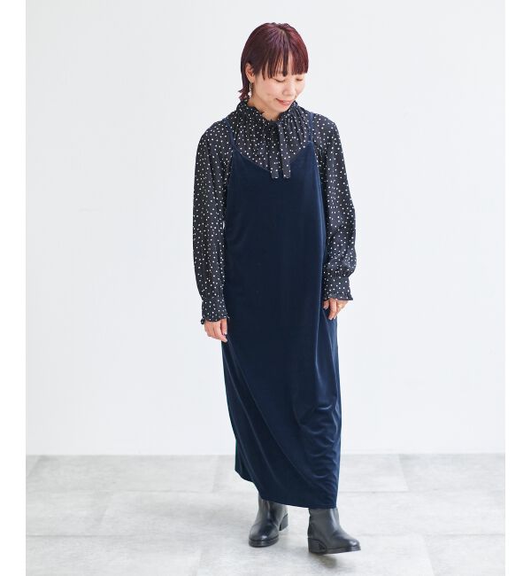 le.coeur blanc「ベロアキャミワンピース」|ワンピース|