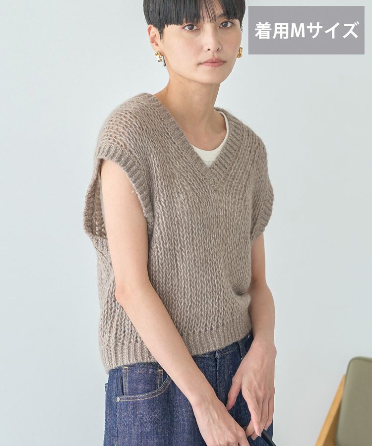 AMERICAN HOLIC「【選べる丈】甘編みニットベスト」|ベスト・ジレ|