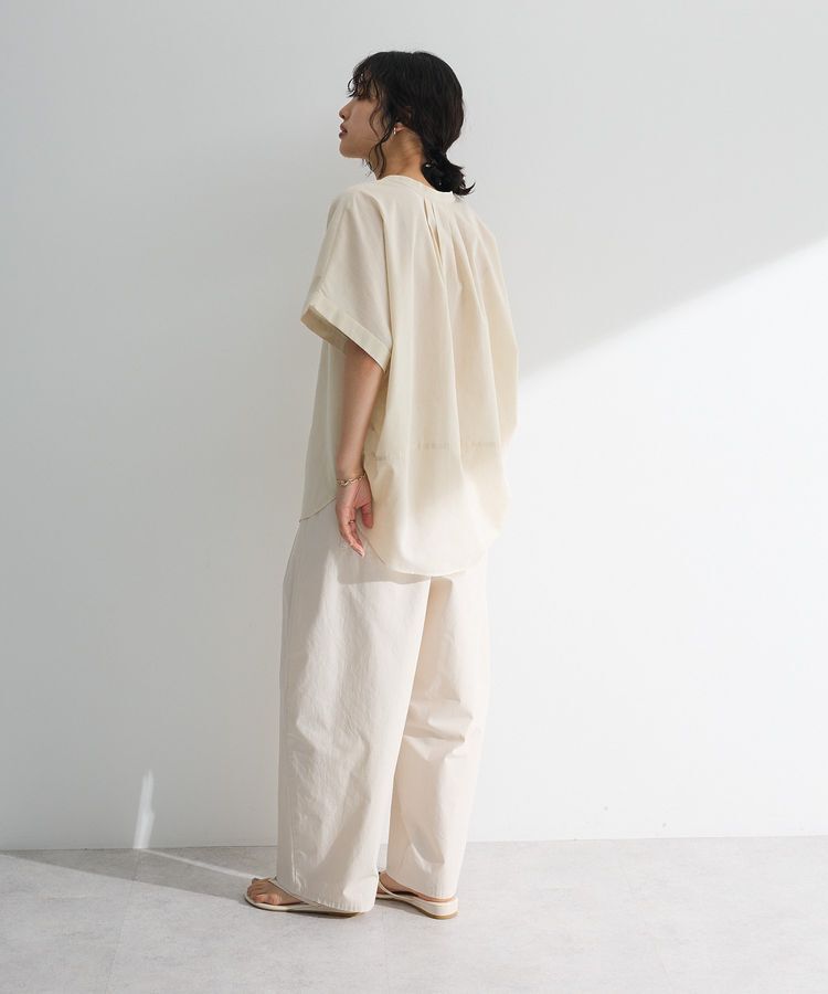 Green Parks「綿麻混フレンチスリーブスキッパーシャツ」|シャツ・ブラウス|