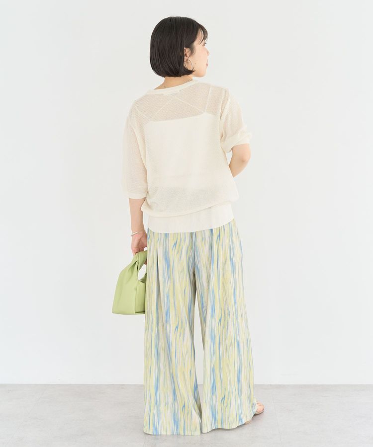 Green Parks「スキッパー半袖ニットカーディガン」|カーディガン|