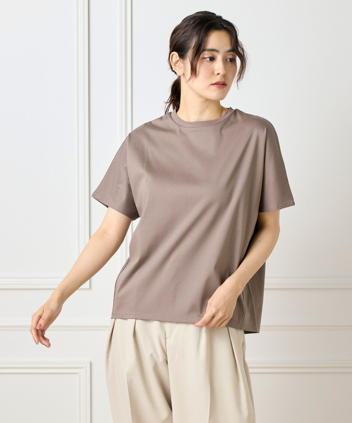 DAY by DAY it&rsquo;s international「ドルマンスリーブクルーネックTシャツ」|Tシャツ・カットソー|モカチャ3