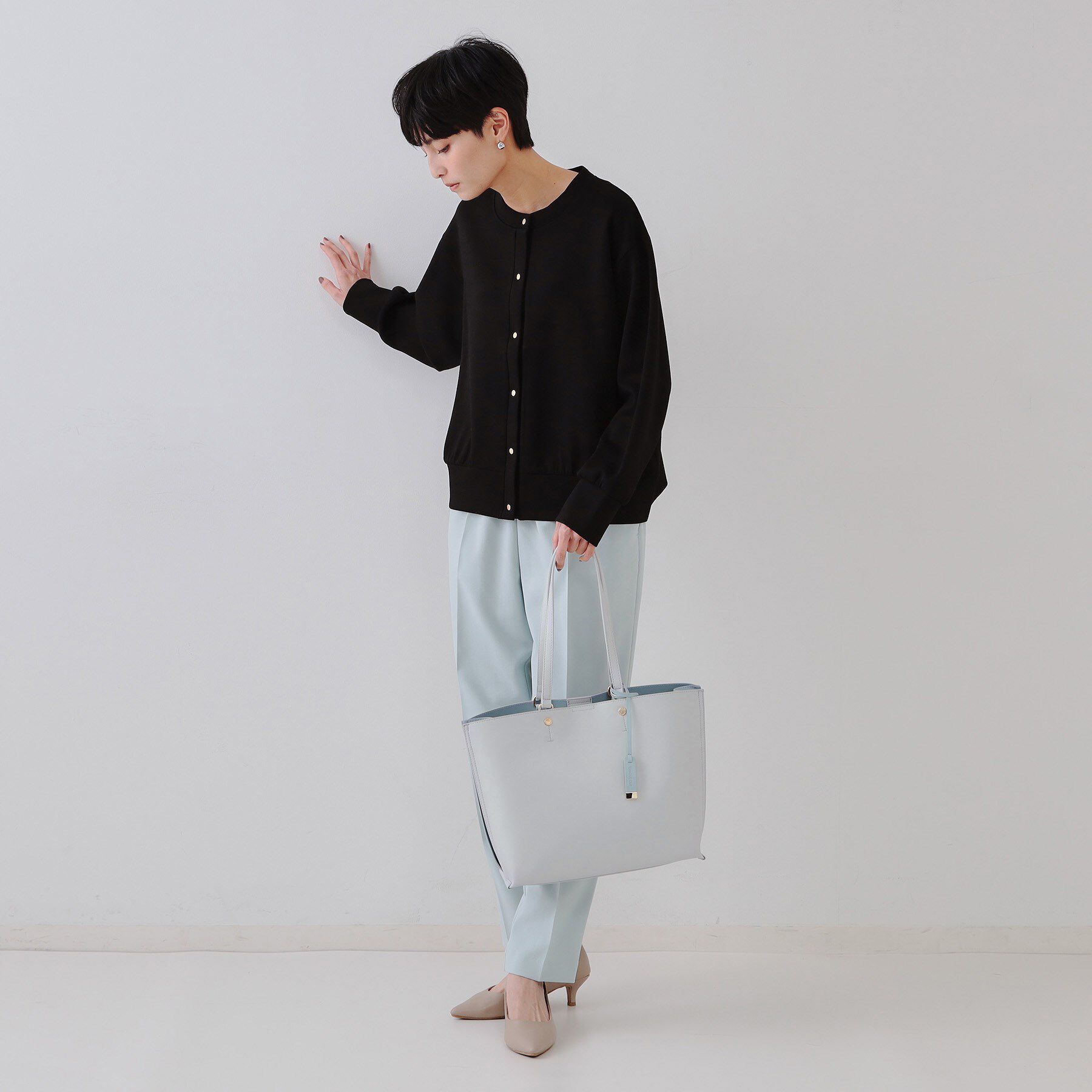 OPAQUE.CLIP「【A4サイズ対応】バイカラースムーストートバッグ」|トートバッグ|