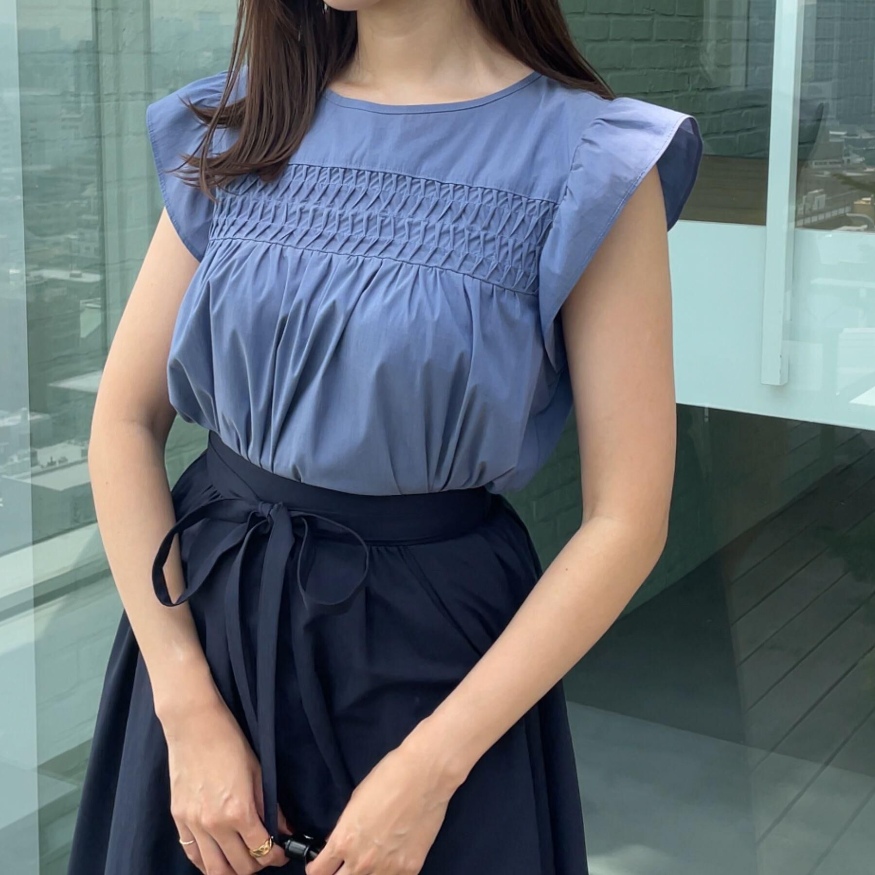 Couture broach「【大人可愛い・きれいめ】ランダムタックシャツブラウス」|シャツ・ブラウス|