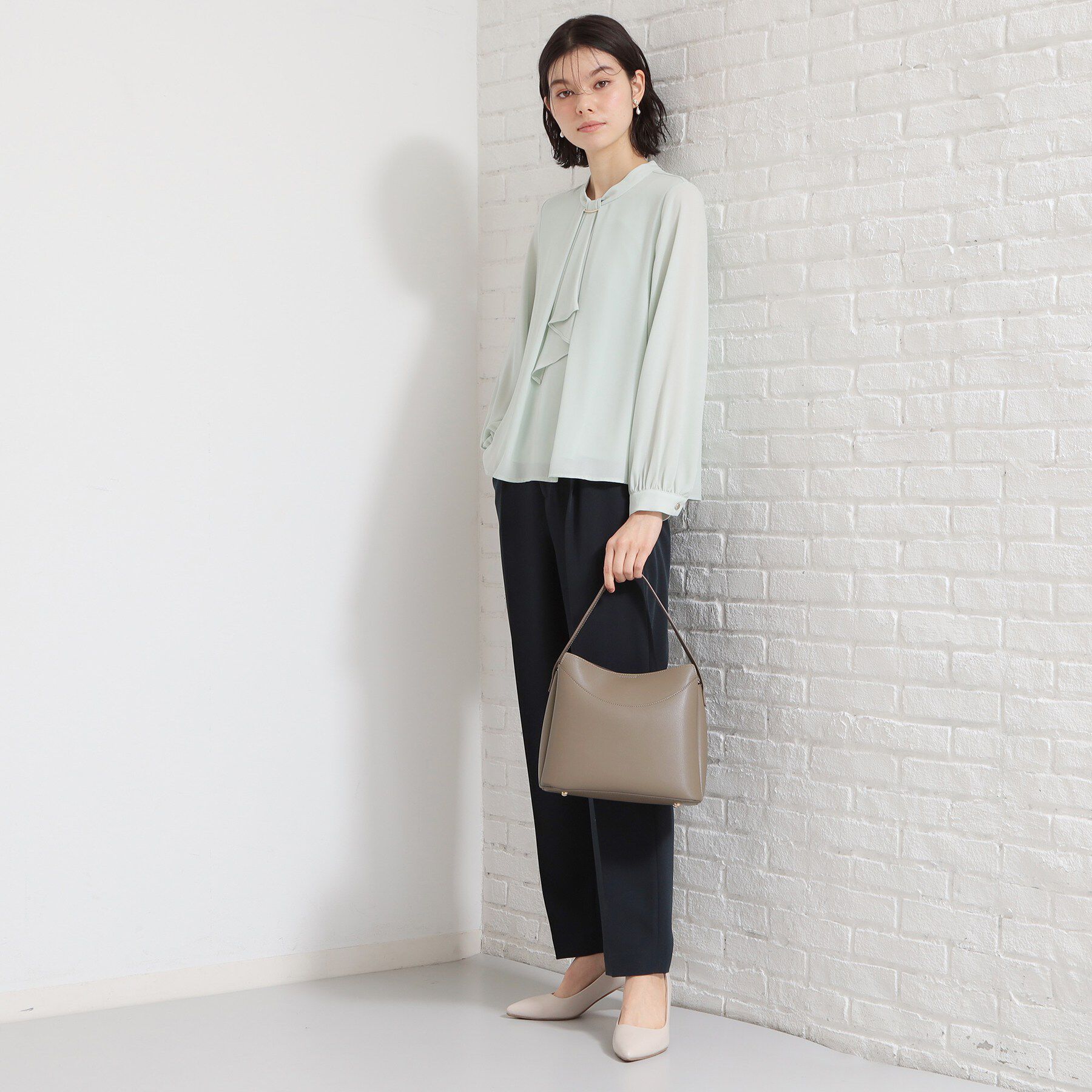 THE SHOP TK「ロゴベルトレザー調ミドルバッグ」|ハンドバッグ|