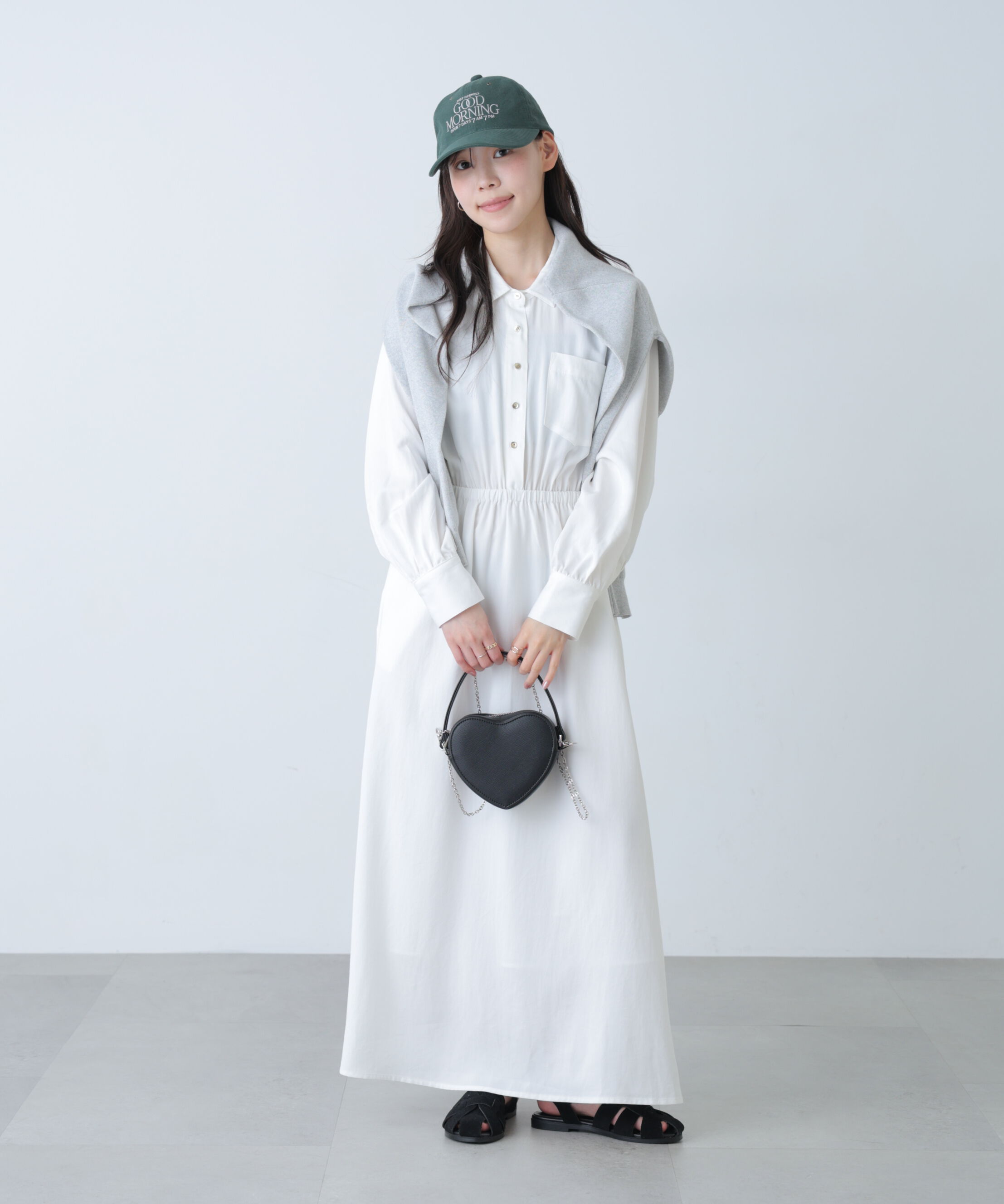  「ロングシャツワンピース」|ワンピース|