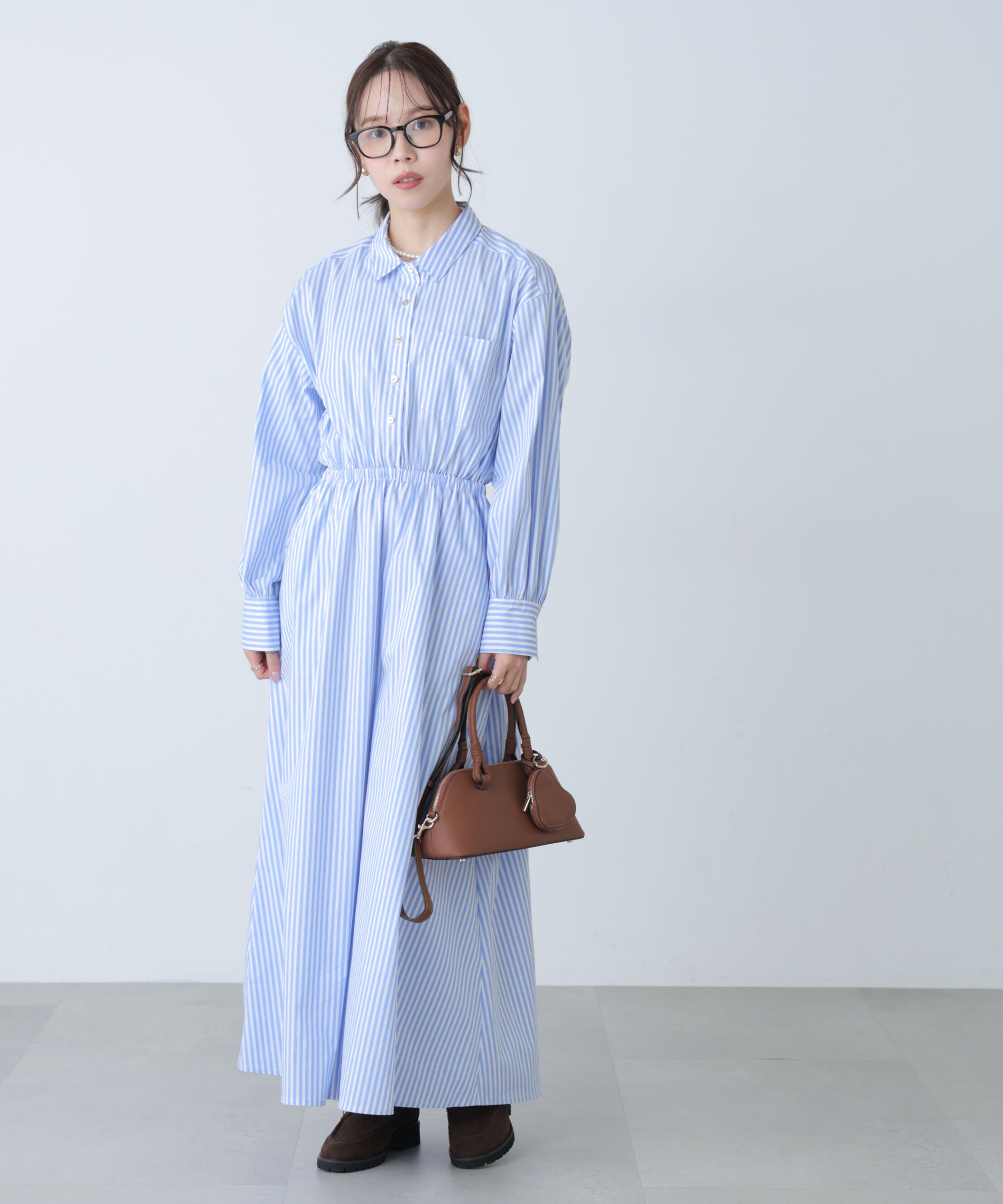  「ロングシャツワンピース」|ワンピース|
