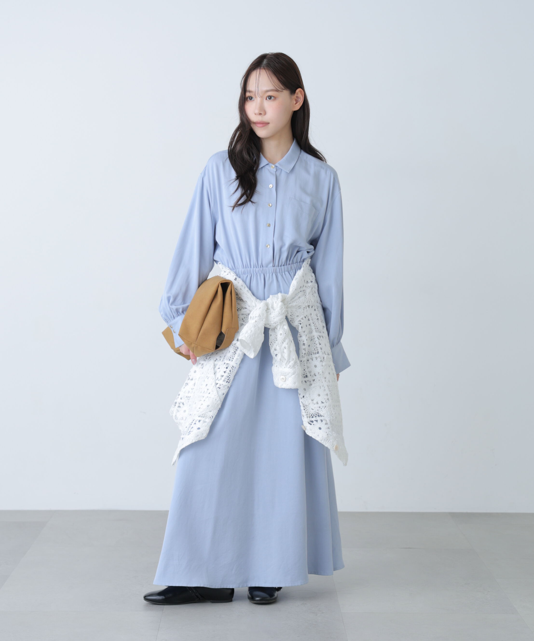  「ロングシャツワンピース」|ワンピース|