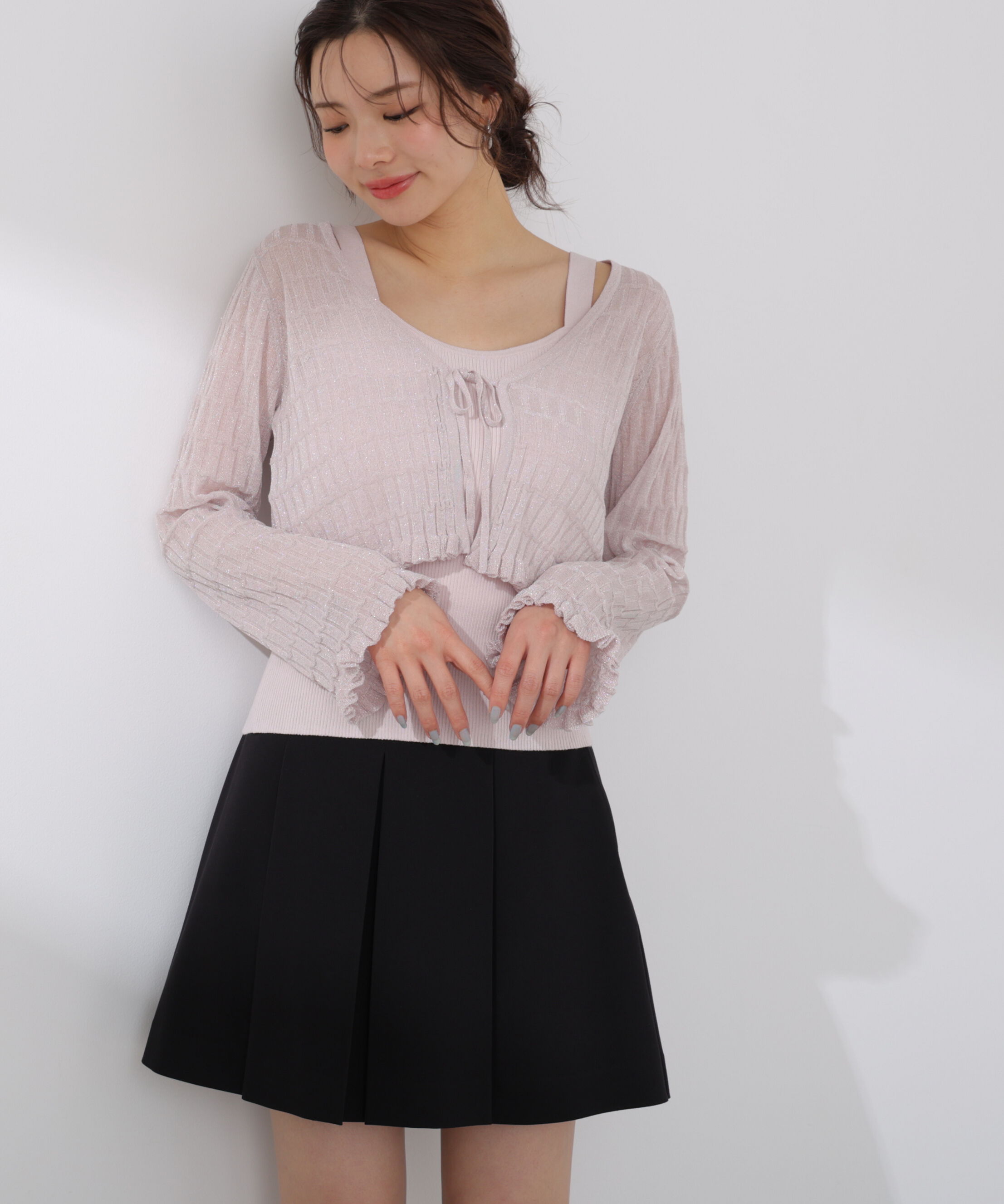 PROPORTION BODY DRESSING「＜加藤栞さん着用＞＜EDIT COLOGNE＞タックミニスカート」|スカート|