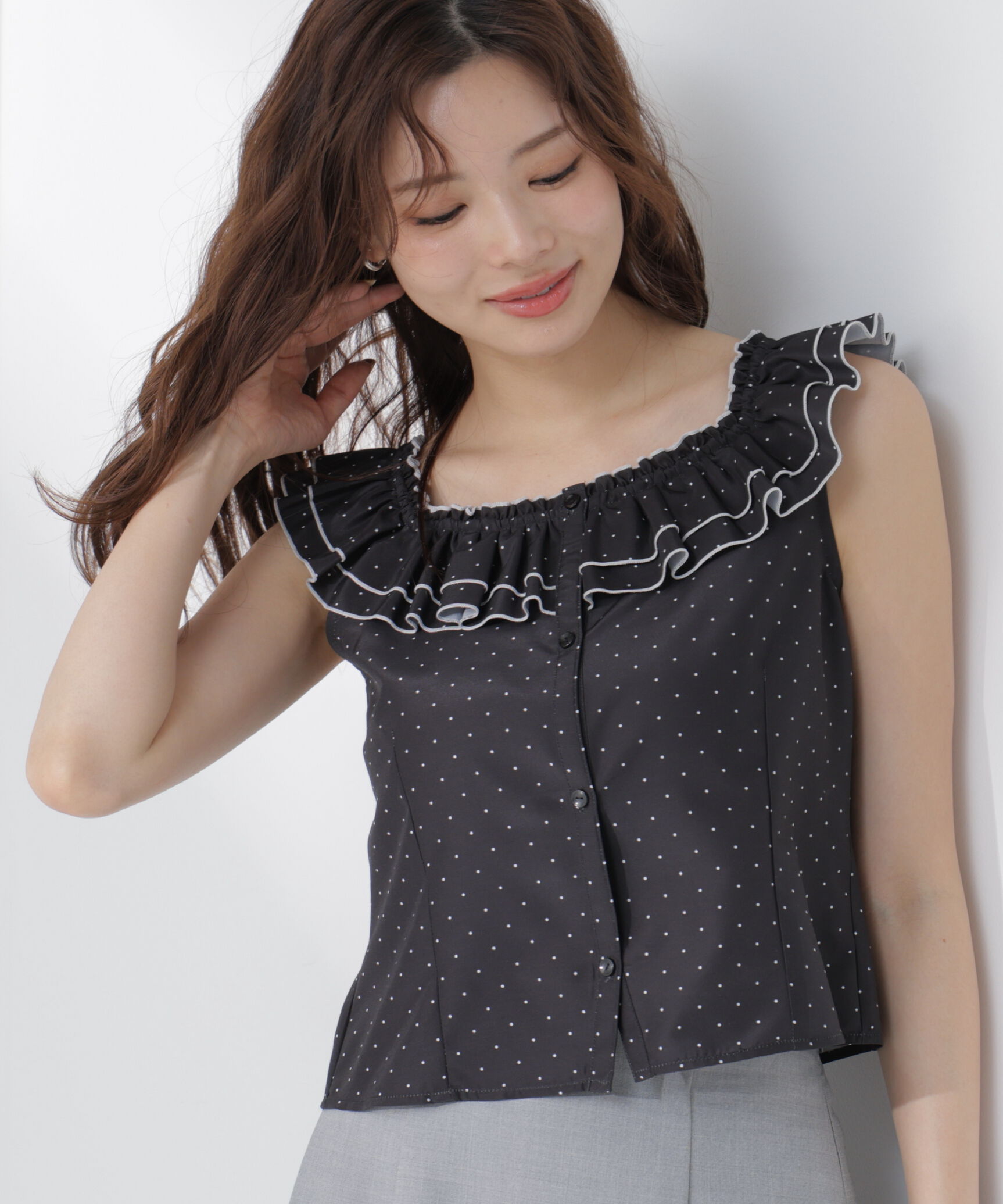 PROPORTION BODY DRESSING「ラッフルカラーブラウス」|シャツ・ブラウス|
