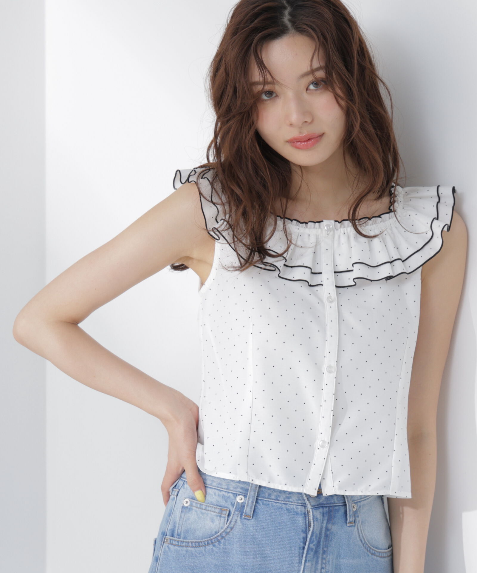 PROPORTION BODY DRESSING「ラッフルカラーブラウス」|シャツ・ブラウス|